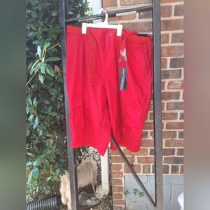 Men's Red Cargo Shorts